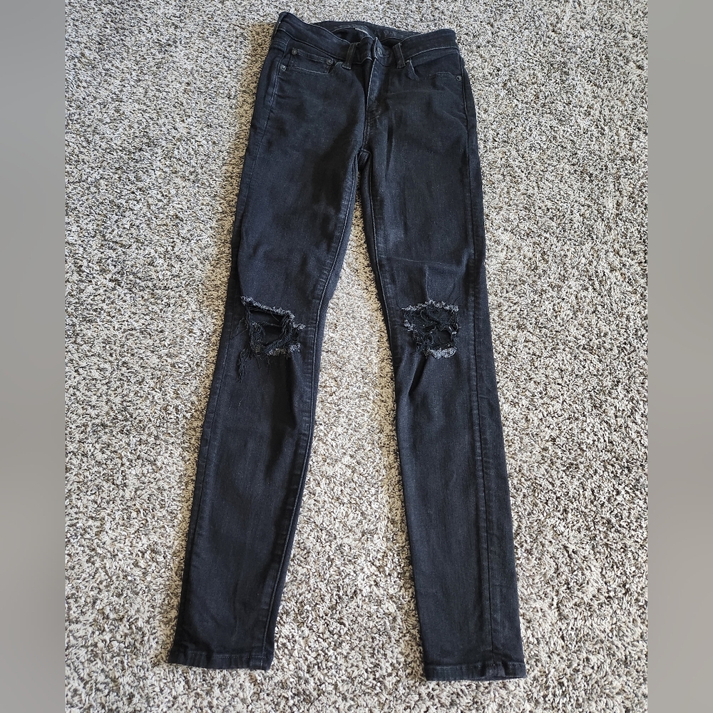 American Eagle Black Hi-Rise Jeggings Size 2
